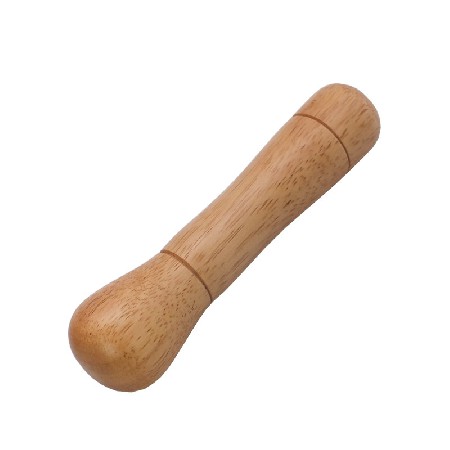 Rubber wood garlic tamper