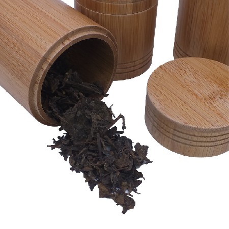 Bamboo three piece tea can